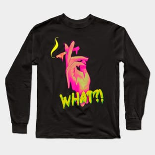 drippy pink hand holding a cigarette Long Sleeve T-Shirt